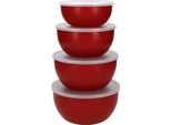 Kitchenaid - Set Di Ciotole Con Coperchi 4 Pz. Rosso Impero