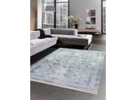 Tappeto Salotto Tappeto Ornamento Lavabile Grigio Dimensioni - 80 X 300 Cm