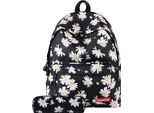 Borse Scuola Ragazze Zaino Zaino Scuola Adolescente Zaino Donna Zaino Daypack Casual Per Scuola Viaggio Lavoro Con Borsa Matita (Nero)
