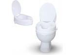 Rialzo Per Sedile Wc Con Coperchio Mobiclinic 10 Cm TitáN Per Adulti Rialzo Per Wc Adattabile Bianco