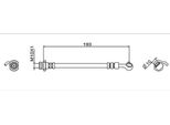 Tubo Freno Posteriore Destro Su Pinza Freno 193Mm Metzger Per Nissan X-TRAIL Iii