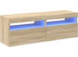 Mobili Tv Luci Led 2 Pz. Rovere Sonoma 60X35X40 Cm
