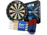 Dartpro, Bersaglio Con 6 Freccette - Bersaglio Professionale In Pietra Realizzato In Sisal Di Altissima Qualità