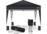 Tillvex Gazebo 3X3M Nero Impermeabile | Gazebo Pop-Up Pieghevole Regolabile In Altezza | Tenda Da Giardino Protezione Uv 50+ | Tenda Da Festa Con Borsa Per Giardino