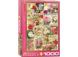 Puzzle Da 1000 Pezzi - Puzzle - Vintage Rose Advertising Art Deco + Puzzle Telaio In Alluminio Per 1000 Pezzi