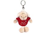 Ciondolo In Peluche Nici - Pecora "Il Nonno è Il Migliore"" (Bianco, 10 Cm)"