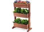 Costway Letto Rialzato A 3 Livelli, Gradini Per Piante Fioriera Scala Per Piante Telaio Freddo Giardino 73X38X106Cm