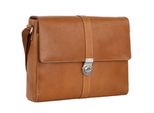 Leonhard Heyden Pelle Borsa A Tracolla Borsa A Tracolla Con Scomparto Per Laptop Bergamo Messenger Bag Light Brown Marrone