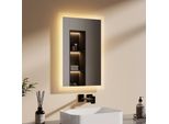 Emke Specchio Da Bagno A Led Con Illuminazione Bianco Freddo 60X40Cm, Specchio Da Bagno - Efficienza Energetica