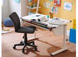 Casadolce Sedia Da Ufficio Per Bambini Eloise, Regolabile In Altezza, Girevole, Grigio, 40X45,5X76/85,5 Cm