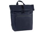 Leonhard Heyden Pelle Zaino Per Il Tempo Libero Zaino Con Scomparto Per Laptop Den Haag Rolltop Backpack Blue