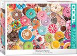 Puzzle Da 1000 Pezzi - Puzzle - Deliziose Ciambelle In Colori Vivaci + Cornice In Alluminio Per Puzzle Da 1000 Pezzi