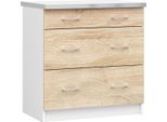 Armadio Da Cucina Lima S80Cm Con 3 Cassetti Bianco/DąB Sonoma 80 Cm