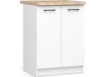 Armadio Da Cucina Oliwia S60 2D Con Piano In Laminato Bianco 60X60 Cm
