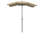 Vidaxl Ombrellone Con Asta 200X130 Cm Taupe