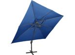 Vidaxl Ombrello Ampel Con Ventilazione 400X300 Cm Azzurro