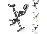 Cyclette Bigzzia, Cyclette Pieghevole, Cyclette Con Schienale, Cyclette Ergometro Con Resistenza Magnetica, Fino A 100 Kg, Nero