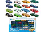 Malplay Auto Giocattolo Per Bambini Set Di Mini Auto 1:64 | Auto Da Corsa Giocattolo Set Regalo | 16 In Un Set