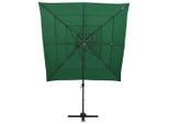 Vidaxl Ombrellone Con Palo In Alluminio A 4 Strati Verde 250X250 Cm