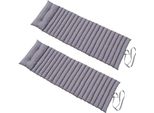 Set Di 2 Materassi Prendisole 180 Cm Grigio Antracite Red Deco 2X Sormiou Gris Anthracite
