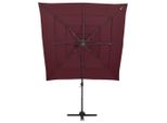 Vidaxl Ombrellone Con Palo In Alluminio A 4 Strati Rosso Bordeaux 250X250 Cm