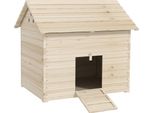Casetta Per Anatre Pawhut Con Tetto Basculante Incernierato, Casetta Per Pollame Con Pavimento Rialzato E Rampa Alla Porta D'ingresso, Casetta Per Anatre In Legno Di Abete, 100 X 82,5 X 91 Cm