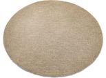 Tappeto Moderno Lavabile Latio 71351050 Cerchio Beige Beige Ruota 80 Cm