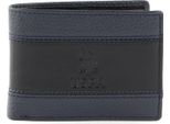 U.S. Polo Assn. Pelle Portafoglio Horizontal Wallet With Coin And Flap Blue
