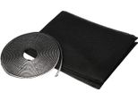Kotarbau® Zanzariera 130 X 150 Cm Per Finestre Zanzariera Nera Con Chiusura A Velcro
