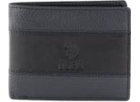 U.S. Polo Assn. Pelle Portafoglio Horizontal Wallet With Coin And Flap Blue
