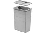 Bidone Interno Hailo 1100709 Con Coperchio Grigio Chiaro 29 L 350 X 226 X 485 Mm