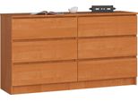 Akord Cassettiera 6 Cassetti In Ontano 138X40X77 Cm