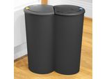 Cestino Per Rifiuti 2X25 Litri Duo Bin - Colore: Nero