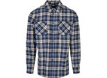 Urban Classics - Camicia A Quadri Blu Scuro/Bianco - M