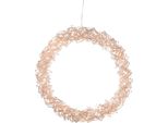 Ghirlanda Pendente A Led In Metallo 30 Cm - Oro Rosa - Ghirlanda Decorativa Da Appendere Illuminata - Decorazione Natalizia Per Porte Con Timer A Batteria