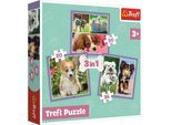 Trefl Trefl Puzzle 3 In 1 Set Puppies
