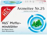 H&S Tè Medicinale Alle Foglie Di Menta Piperita N. 25, 20 Pz. Bustine Filtro