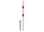 Alberts 782139 Palo Di Sbarramento Stabo, Da Inserire Nel Calcestruzzo, Rimovibile, Bianco, Palo Ø 60 Mm, Altezza Dal Suolo 100 Cm