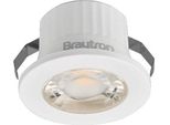 Braytron Led Mini Faretto Da Incasso 3W Spot IP54 Impermeabile 240 Lumen 4000K Bianco Neutro Faretto Da Incasso Rotondo Bianco