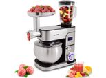 Syntrox Germany Küchenmaschine 3-in-1 mit Fleischwolf 6L 1300W schwarz