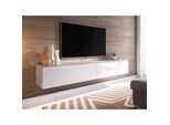 Armadietto Tv 180 Cm Willa D – Cemento / Bianco Lucido
