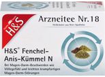 H&S Tè Medicinale Finocchio-Anice-Caraway N. 18, 20 Pz. Bustine Filtro