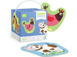 Dodo D300152 Puzzle Educativo 2-3-4 Elementi, 18 Pezzi, Assortiti