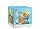 Puzzle 4 In 1 - Attività Quotidiane (12, 16, 20, 24 Pezzi)