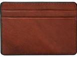 Fossil Portacarte Steven Card Case Burnt Henna Rosso