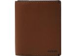 Fossil Porta Carte Di Credito Joshua Vegan Cactus Front Pocket Wallet Medium Brown Marrone