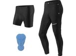 Rockbros Pantaloncini Da Ciclismo Da Uomo 2 In 1 Pantaloncini Lunghi Da Ciclismo + Pantaloni Da Ciclismo Con Fondello Estate/Autunno Pantaloncini Traspiranti Taglia 3XL