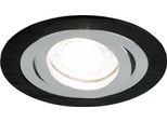 Faretto Da Incasso A Soffitto Ceri 1 Ov Silver Rotondo Nero EDO777141 Edo