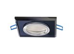 Faretto Da Soffitto In Vetro Faretto Da Incasso Crystal Black Quadrato Nero EDO777131 Edo