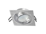 Faretto Da Incasso A Soffitto Ceri 1 Sq Silver Quadrato Taglio Argento EDO777137 Edo
